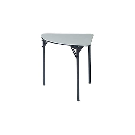 Plastic Folding Table, Gray, 30In. Quarter Round